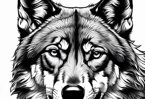 Eyes of a wolf tattoo idea