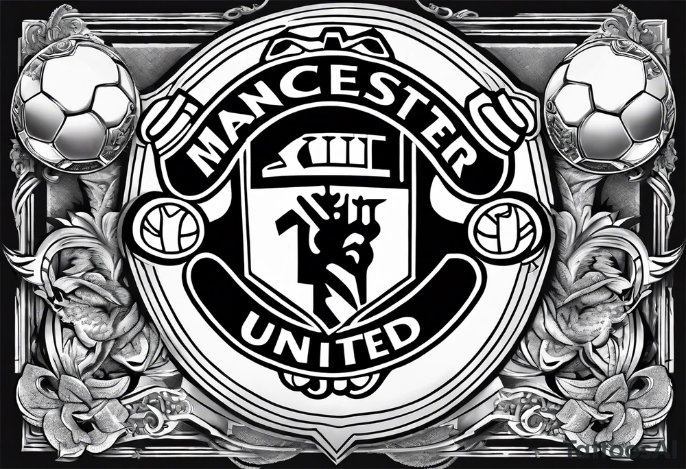 Slidetackle soccer Manchester United tattoo idea