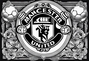 Slidetackle soccer Manchester United tattoo idea
