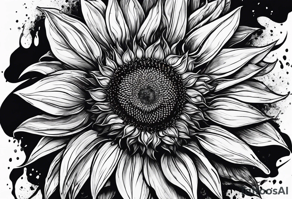 a doodle of a sunflower, with one bloodshot eye, and he's smoking a blunt tattoo idea a doodle of a sunflower, with one bloodshot eye, and he's smoking a blunt tattoo idea