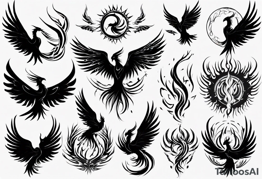 Phoenix rising tattoo idea