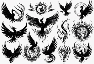 Phoenix rising tattoo idea