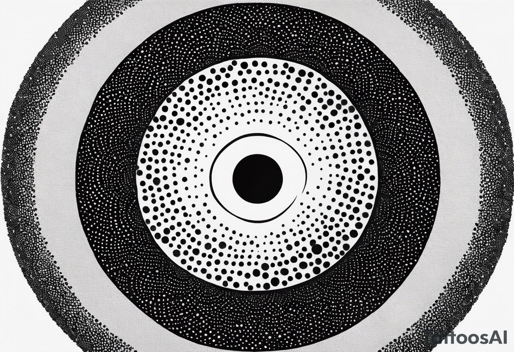 an OPEN Ensō circle, without the "pointers", just the brush circle - representing how light and darkness go togetger tattoo idea