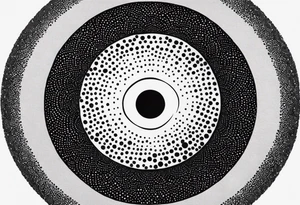 an OPEN Ensō circle, without the "pointers", just the brush circle - representing how light and darkness go togetger tattoo idea