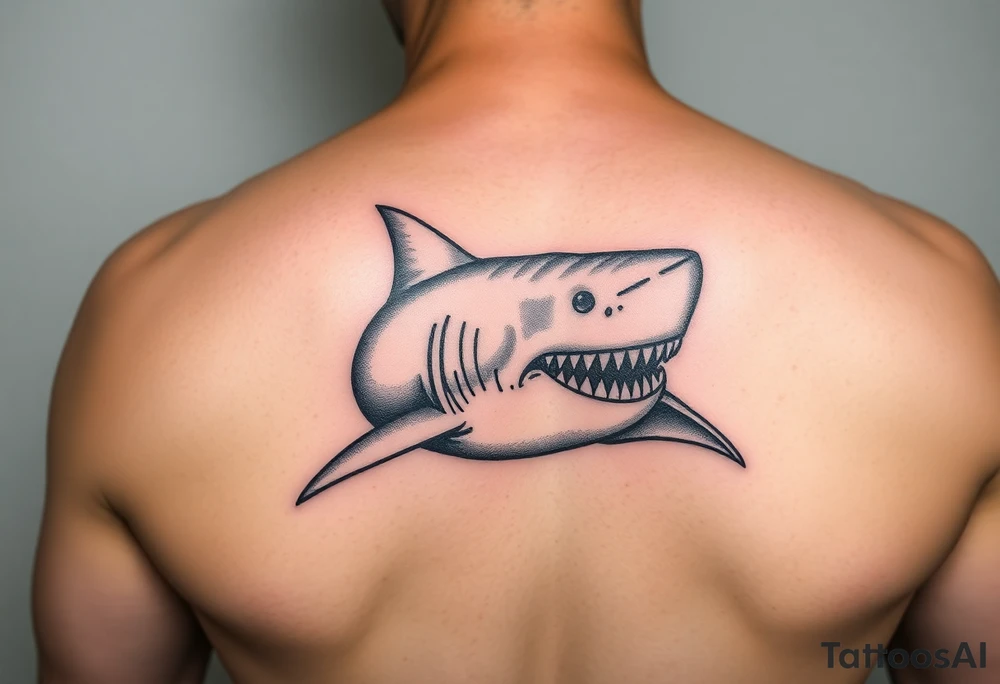 powerful strong small shark moving forward tattoo tattoo idea