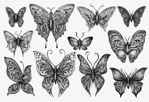Butterfly wrap tattoos on heart overlay tattoo idea
