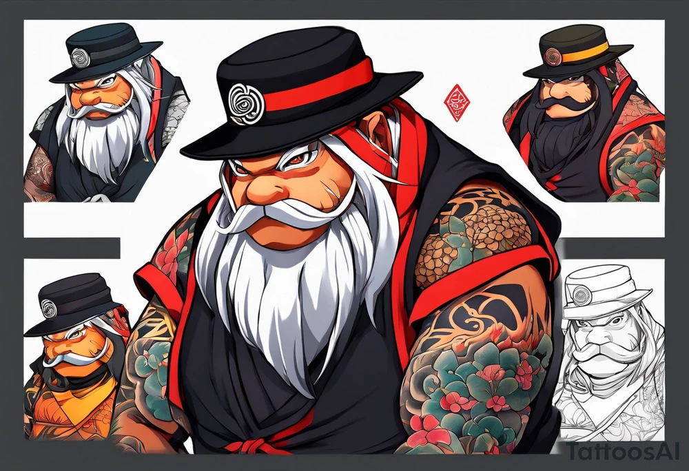 Jiraiya Naruto Gamakichi toad tattoo idea