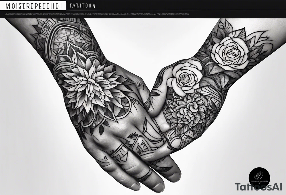 Hands morphing into roots tattoo idea