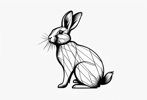 cute rabbit tattoo idea