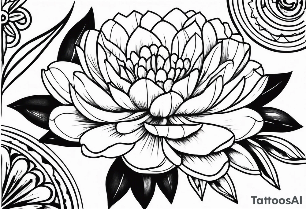 flores old school tattoo idea