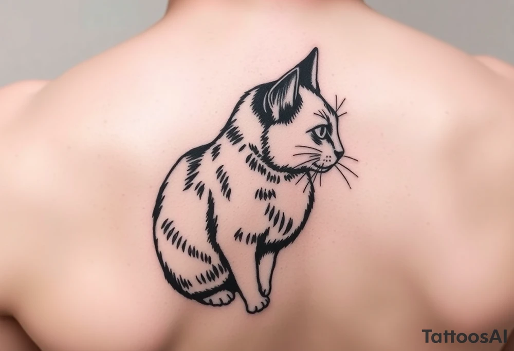 black cat tattoo idea