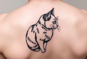 black cat tattoo idea