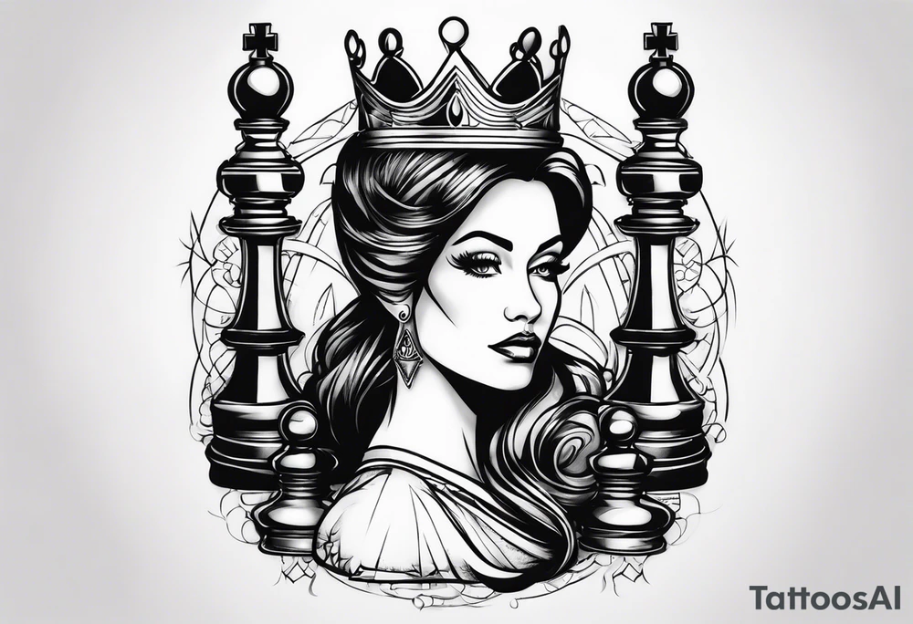 QUEEN CHESS tattoo idea