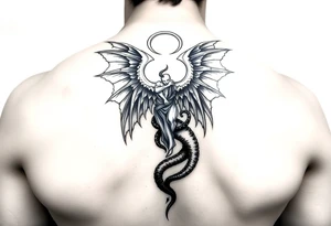 Ángel and demons tattoo idea