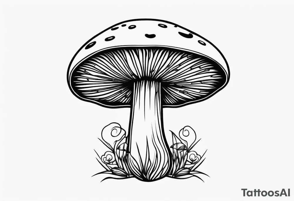 Charming Mushroom tattoo idea