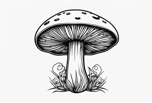 Charming Mushroom tattoo idea