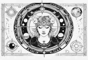 Astrology, Gemini, Natal Chart, angelic, soul mates, vision, planetary, ying yang, the moon, third eye, mystical
armband tattoo idea