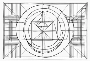 Coordinates and lines tattoo idea