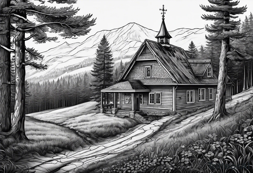 Erzgebirge, Bergbau, Bergmann, Nadelwald, tattoo idea