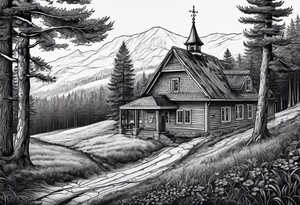 Erzgebirge, Bergbau, Bergmann, Nadelwald, tattoo idea