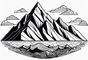 mountain peak outlines tattoo idea