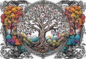 Family tree with mom and dad family tree tattoo idea