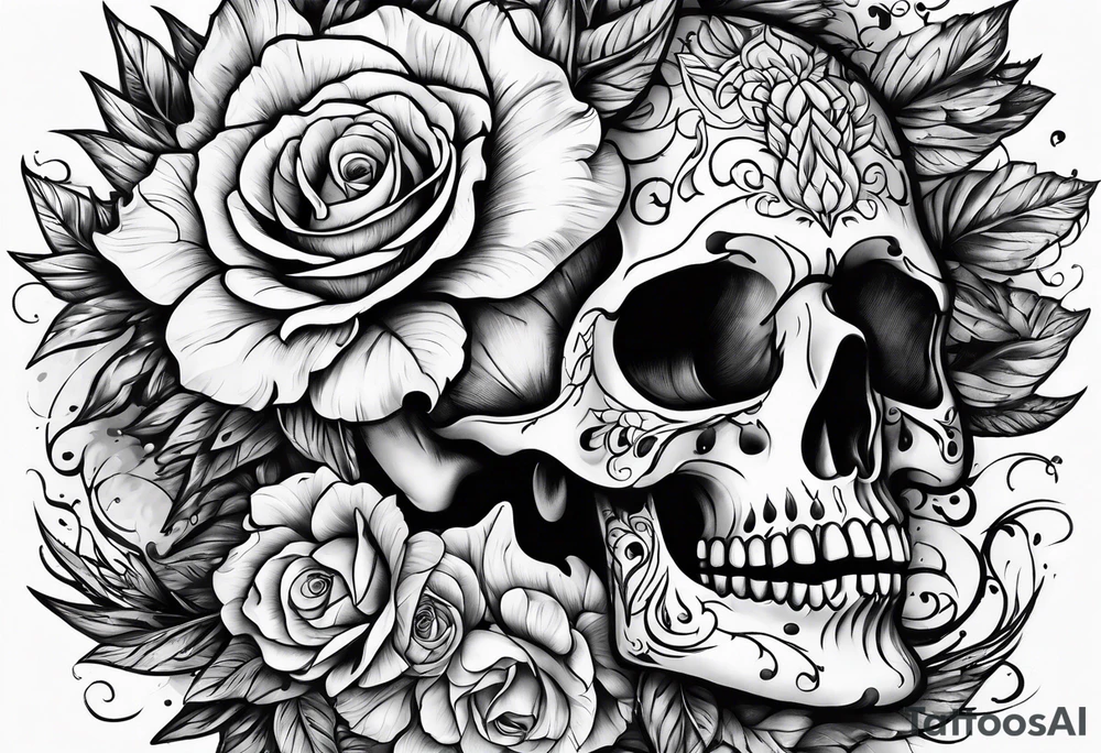 ground on fire tattoo idea