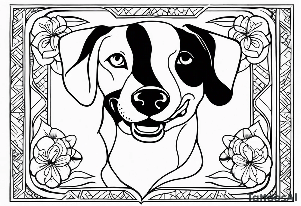 dog love tattoo idea