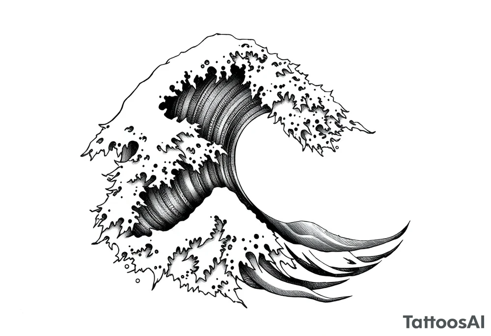 Roaming waves tattoo idea