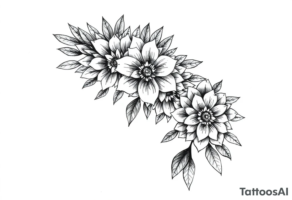 native american  floral sleeve tattoo tattoo idea