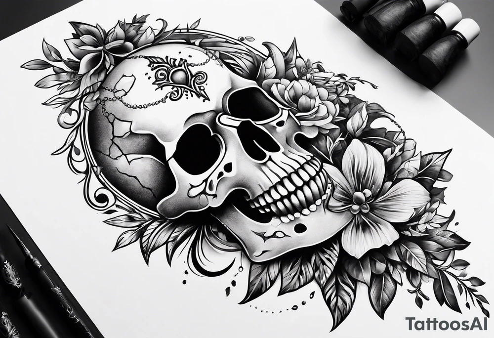 Skeleton hand tattoo idea