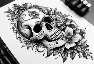 Skeleton hand tattoo idea