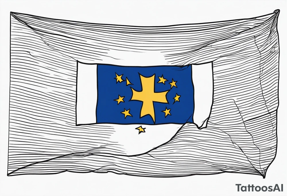 Sakartvelo Flag EUROPE merged tattoo idea