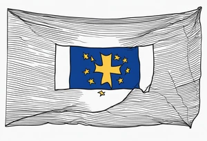 Sakartvelo Flag EUROPE merged tattoo idea