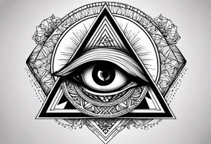 triangle tattoo with eye inside tattoo idea