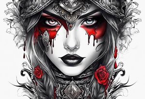 Alucards bleeding eye tattoo idea