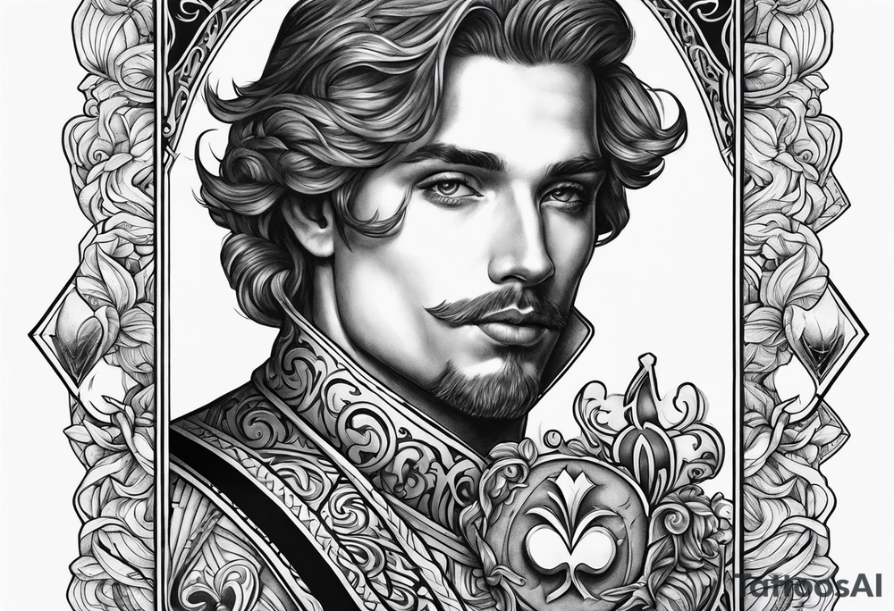 Jack of hearts playing card tattoo idea