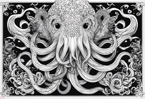 minimal tentacles tattoo idea
