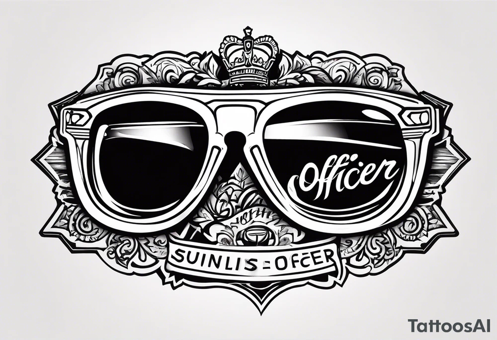 sunglasses officer tattoo idea