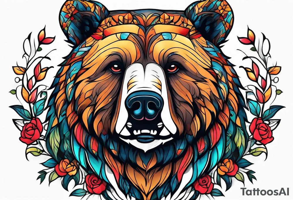 Dancing bear tattoo idea