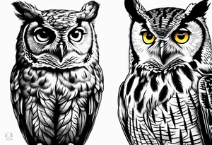 eastern screech owl tattoo idea