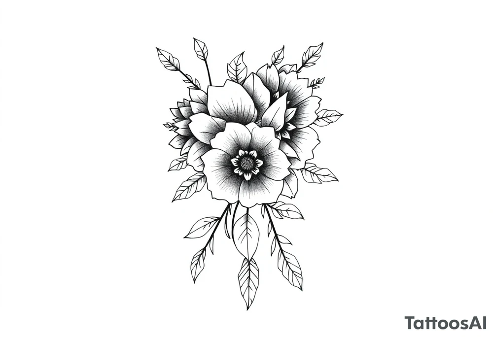 Western floral sleeve tattoo tattoo idea