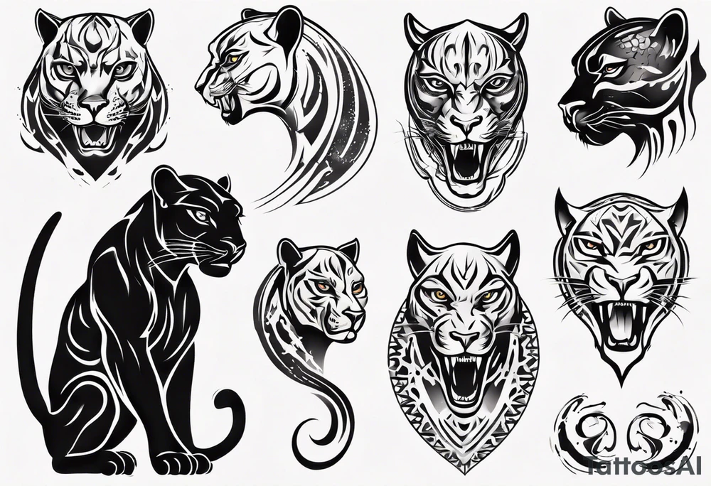 Panther body tattoo idea