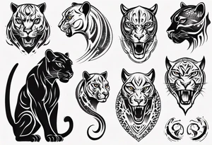 Panther body tattoo idea