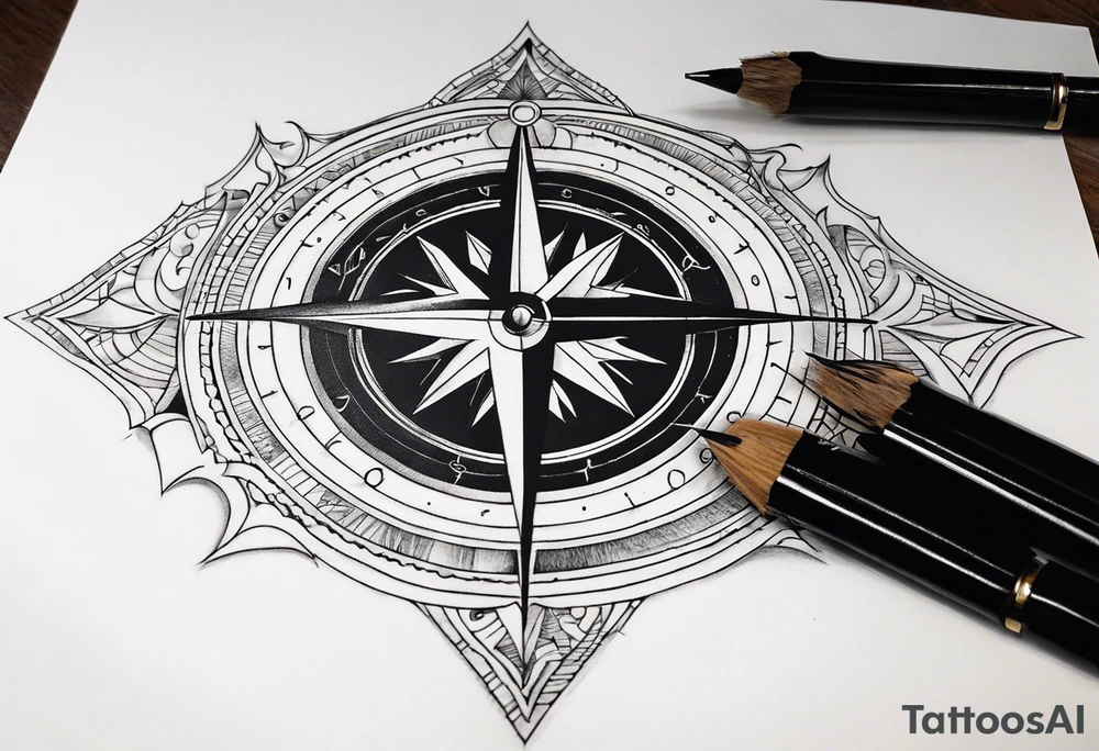 Military compass tattoo idea