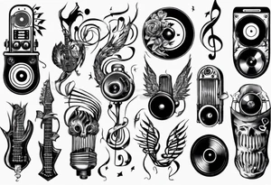 music sound tattoo idea