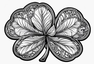 Four leaf clover tattoo idea