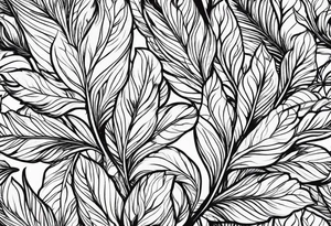 leaves that look like feathers tattoo idea