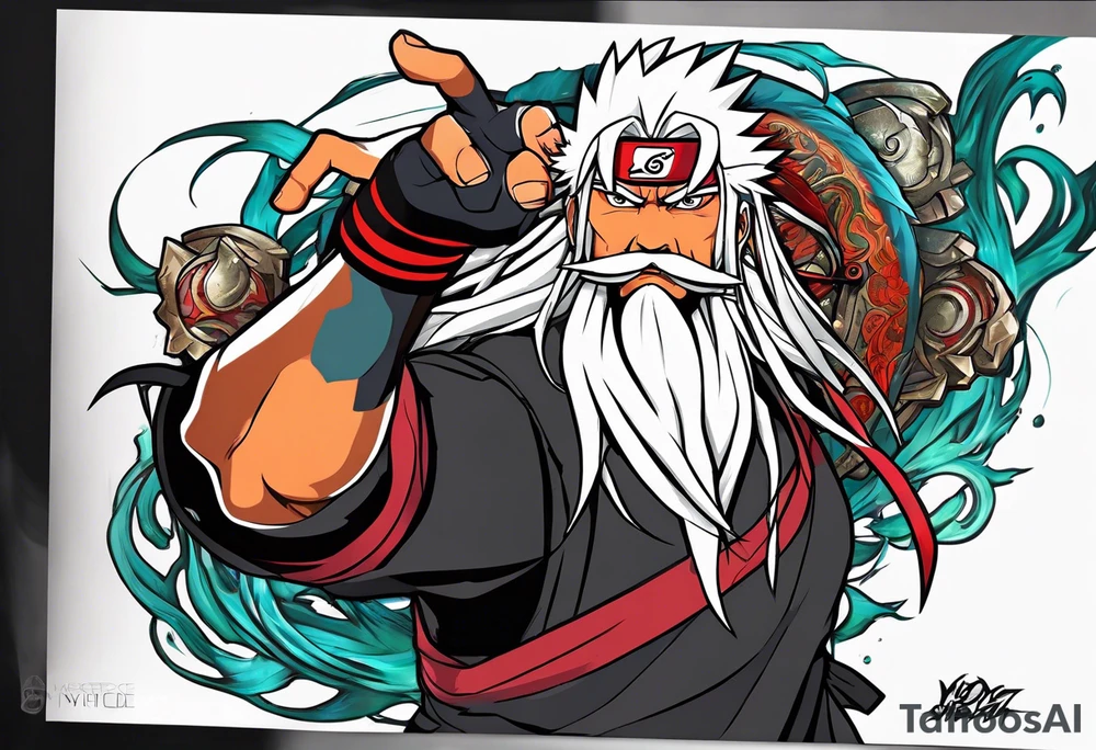Sage mode jiraiya from the anime naruto tattoo idea