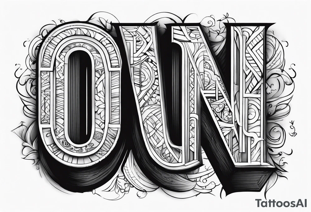 HD letter combined tattoo idea